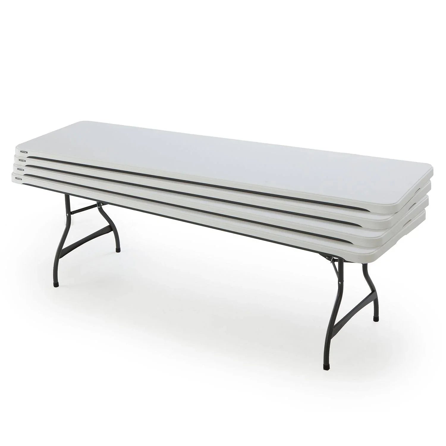 Lifetime Commercial Nesting Folding Table 96 in. x 30 in. White Granite – 80344