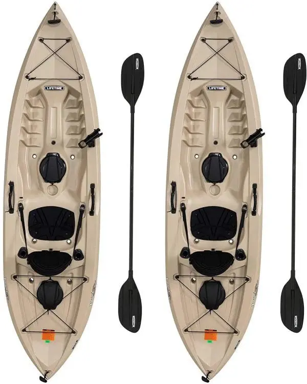 Lifetime Tamarack Angler 120 in Fishing Kayak, Tan – 275 lb Capacity