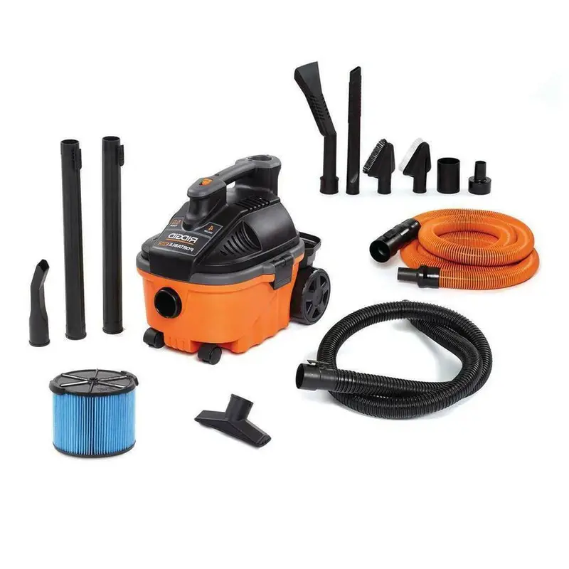 Wet/Dry Vacuum 4-Gallon Capacity, 5.0 Peak HP – Includes Auto Detailing Accessories