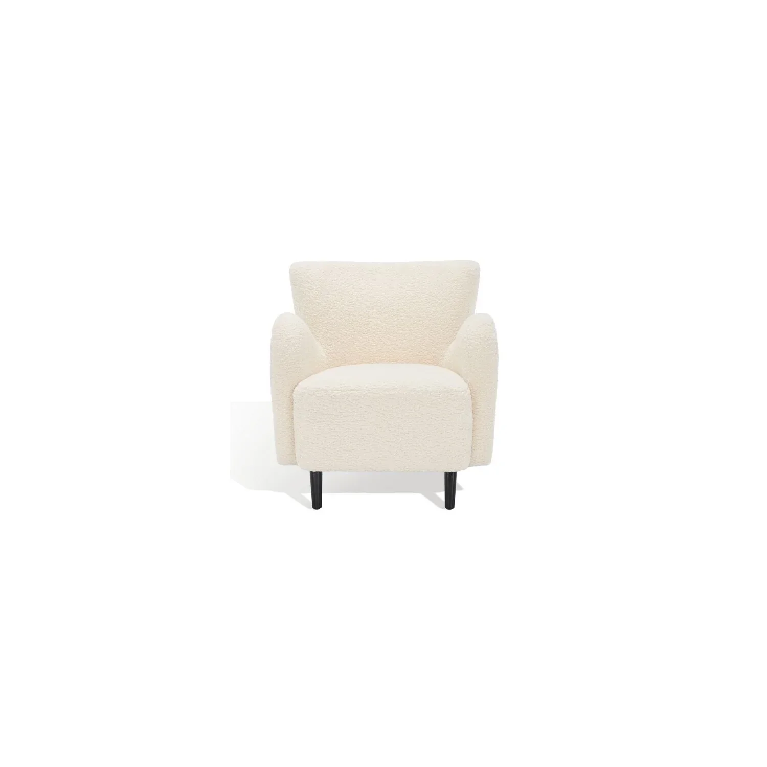 Safavieh Couture Rayanne Mosern Wingback Chair, 28″ W X 34″ D X 31″ H, Ivory