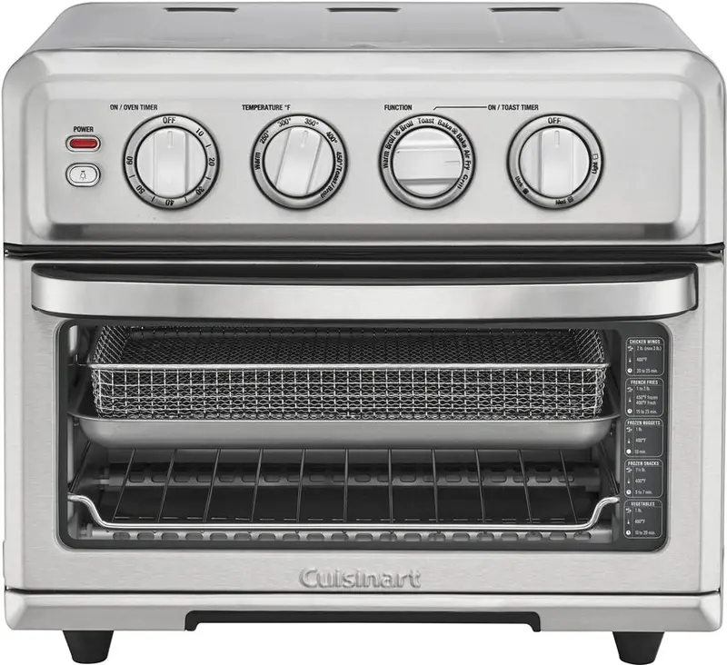 Cuisinart Air Fryer Toaster Oven With Grill, Stainless Steel, 0.6 Cubic-Foot, 1800 Watts – TOA-70
