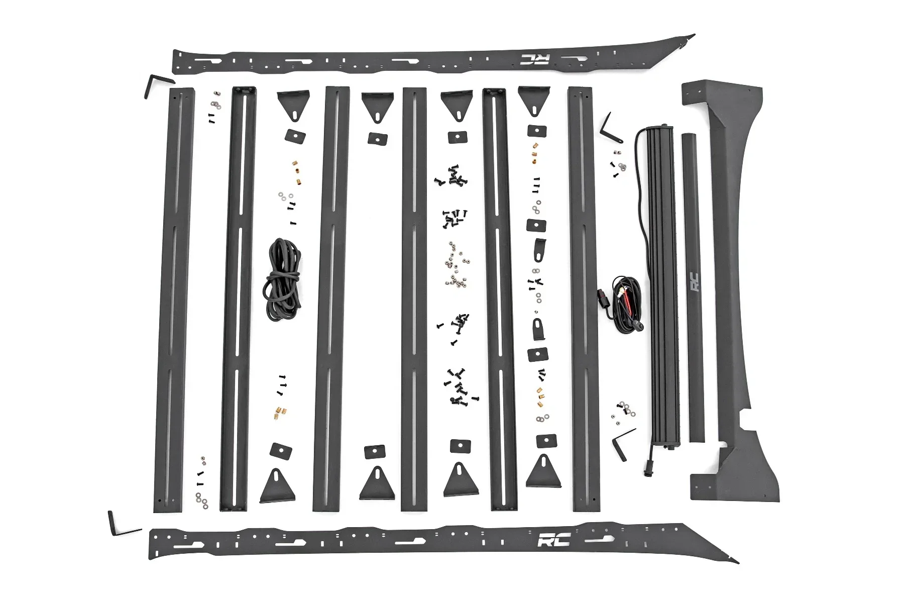 Rough Country Roof Rack System With 40in Front Facing LED For 15-18 Ford F-150 – 51021