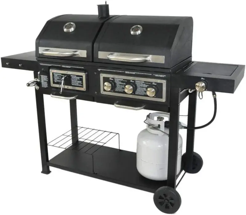 BLOSSOMZ Dual-Fuel Outdoor Grill, Charcoal & Gas – BLZ-39980