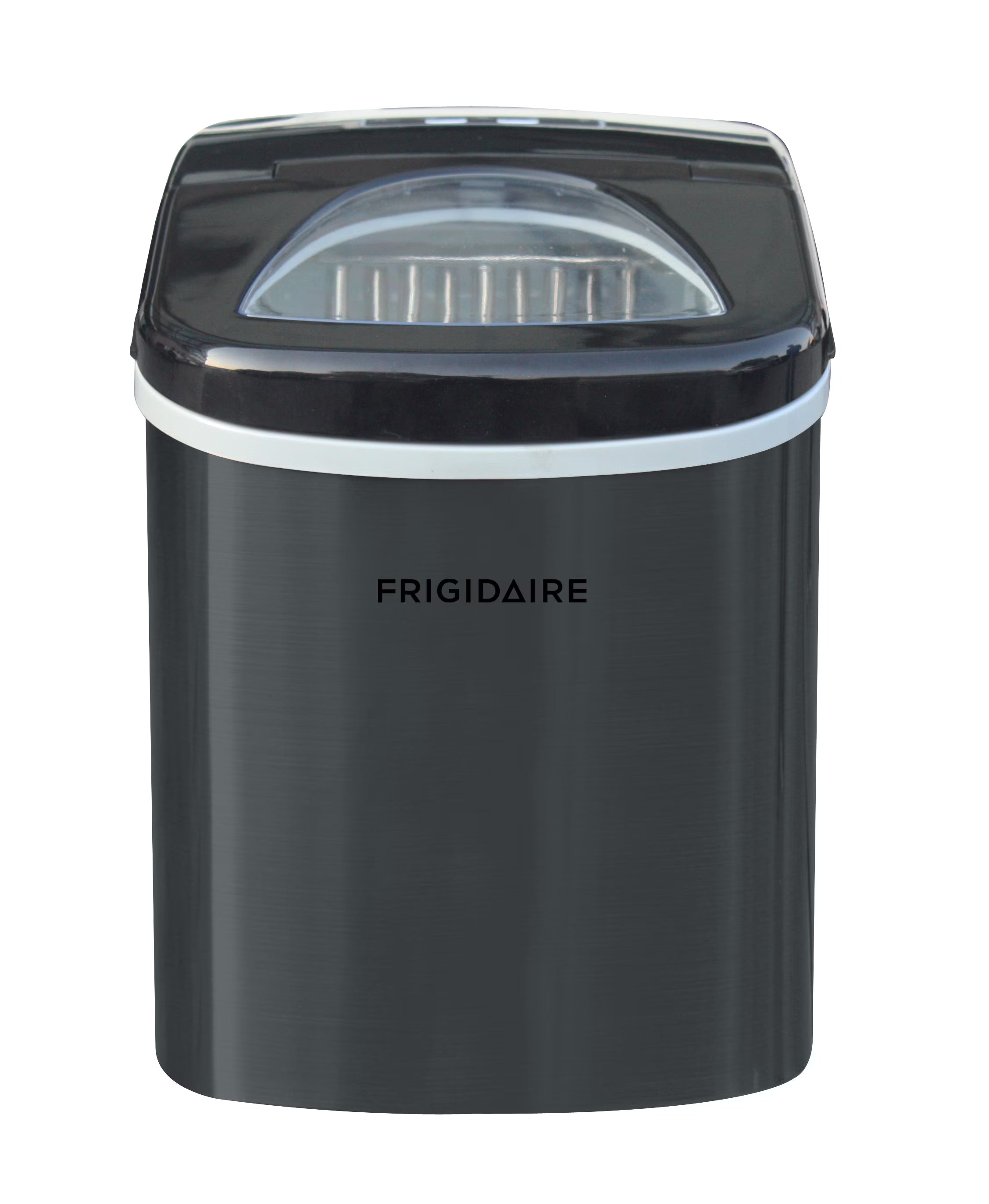 Frigidaire Portable Self-Cleaning Ice Maker, Black Stainless Steel – EFIC117-Ssblack_Sc