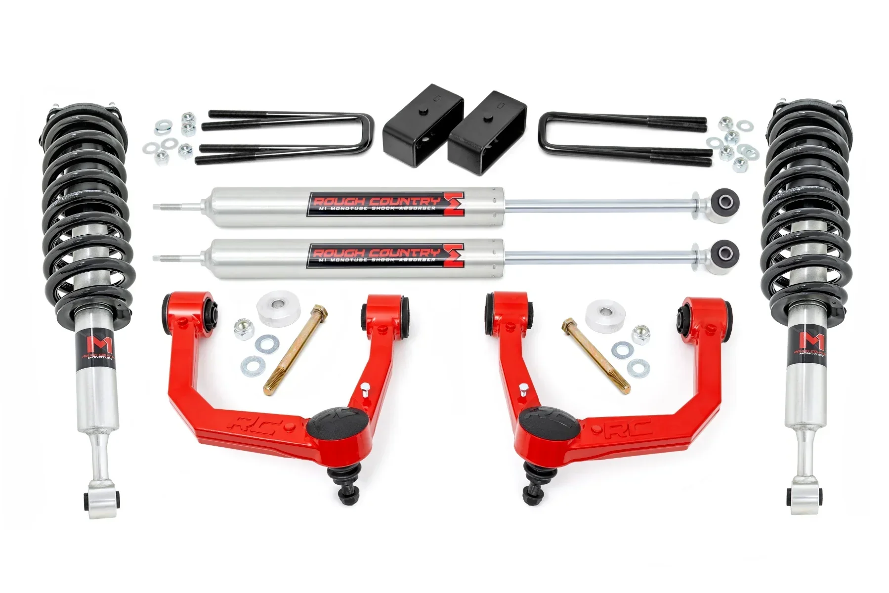 Rough Country 3.5in Bolt-On Lift Kit With M1 Struts For 2005-2023 Tacoma – 74240RED