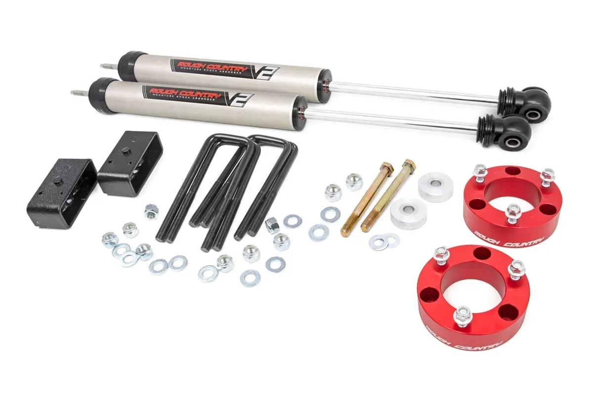 Rough Country 3in Lift Kit With V2 Shocks For 2005-2023 Toyota Tacoma – 74570RED