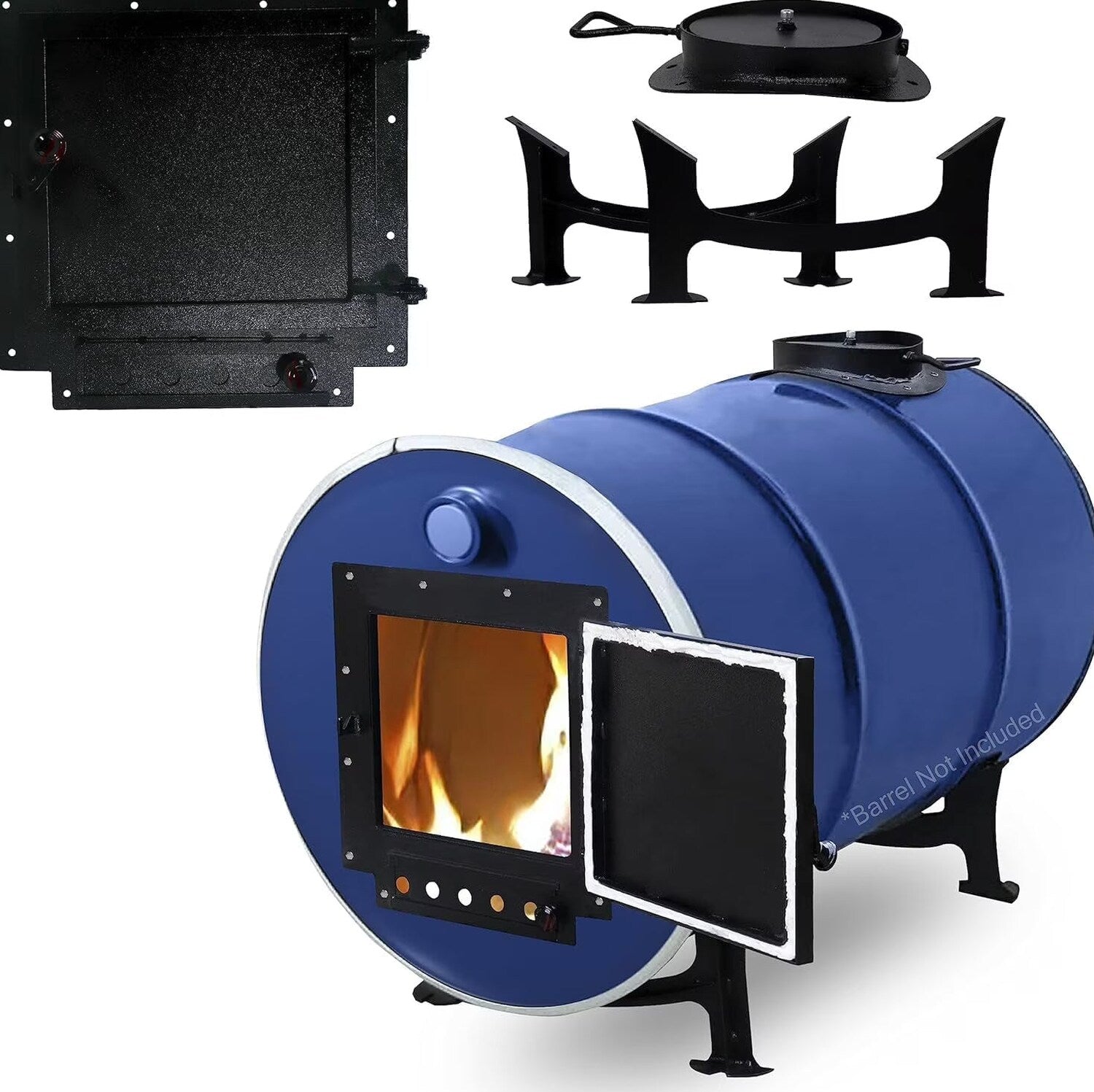 Sonret Barrel Wood Stove Kit for 30-55 Gallon Drums – Kit C