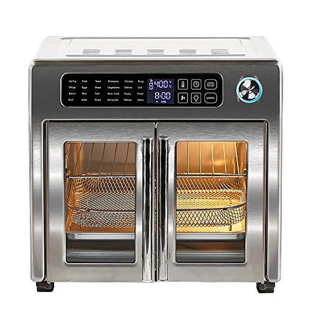 Emeril Lagasse 26 QT Digital Air Fryer Convection Toaster Oven With French Doors – Stainless Steel
