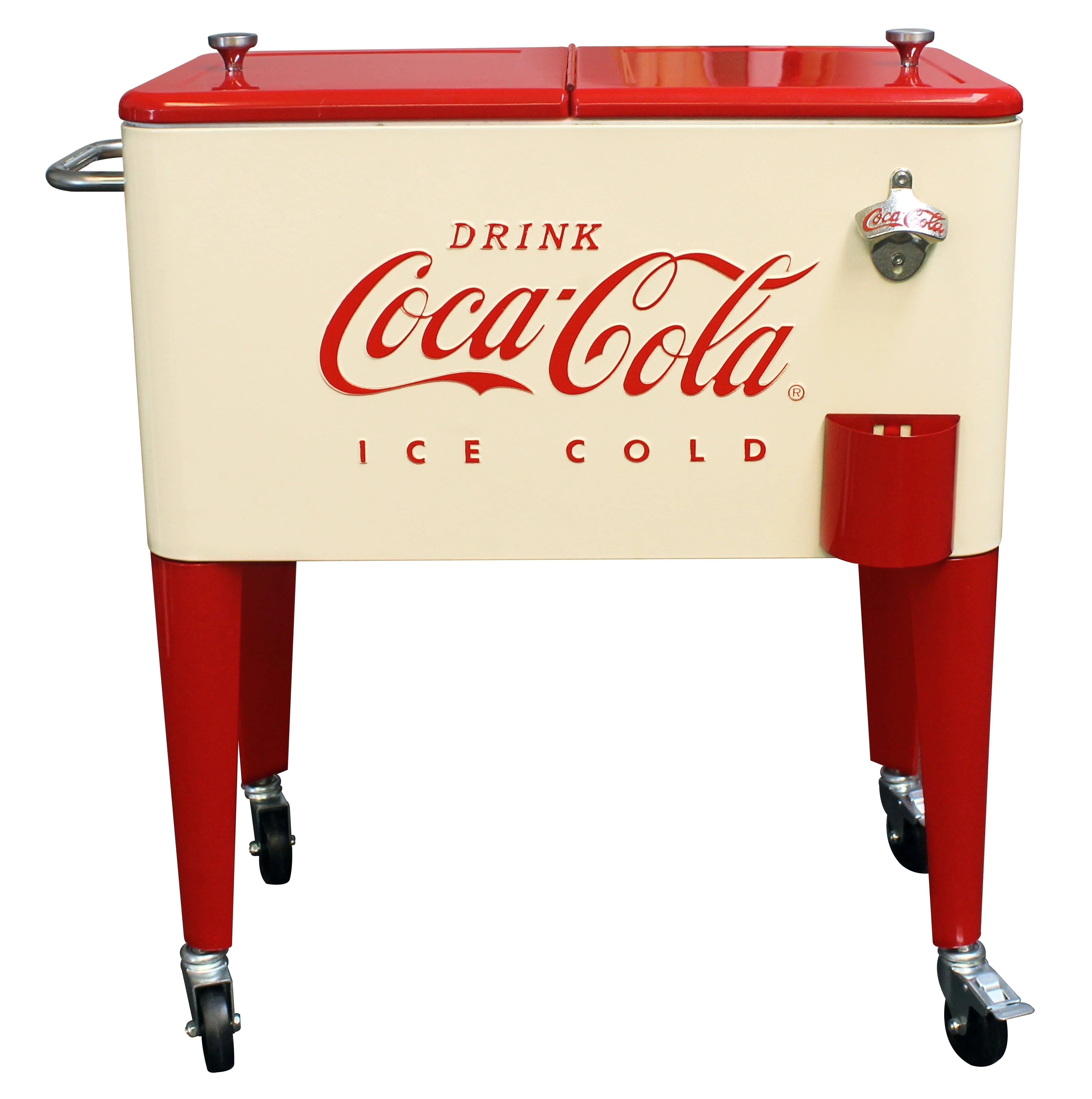 Leigh Country Coca-Cola Metal Outdoor Patio Cooler 60 Qt Cream and Red – CP 98111