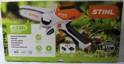 STIHL Cordless Chainsaw With 4 in Bar, Battery, Charger And Carrying Case – GTA 26