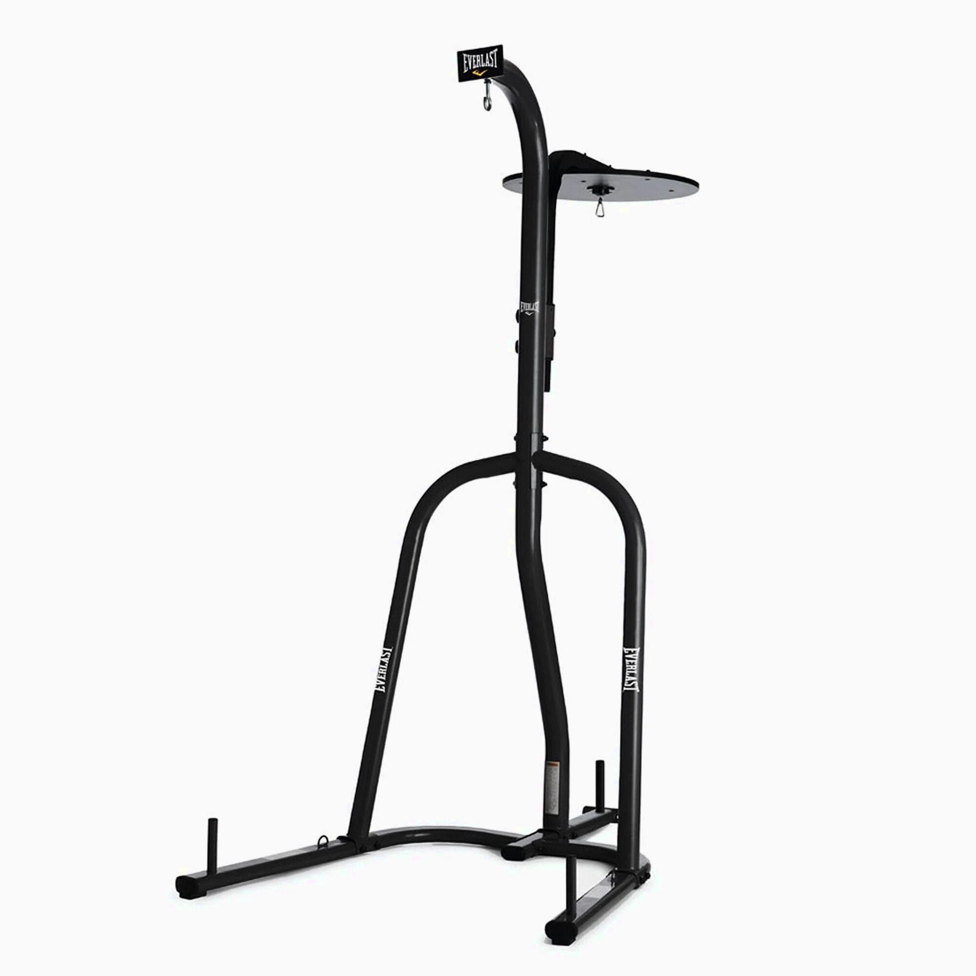 Everlast 2 Station Dual Heavy And Speed Bag Stand – Heavy-Duty Powder Coated Steel