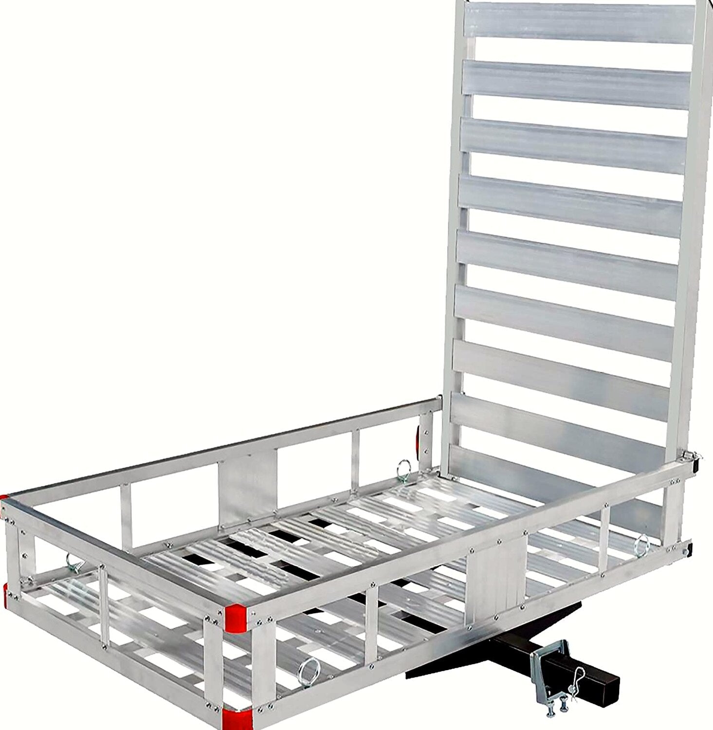 Aluminum Hitch Mount Cargo Carrier With 47 Inch Long Ramp, 1 Pack – 80779