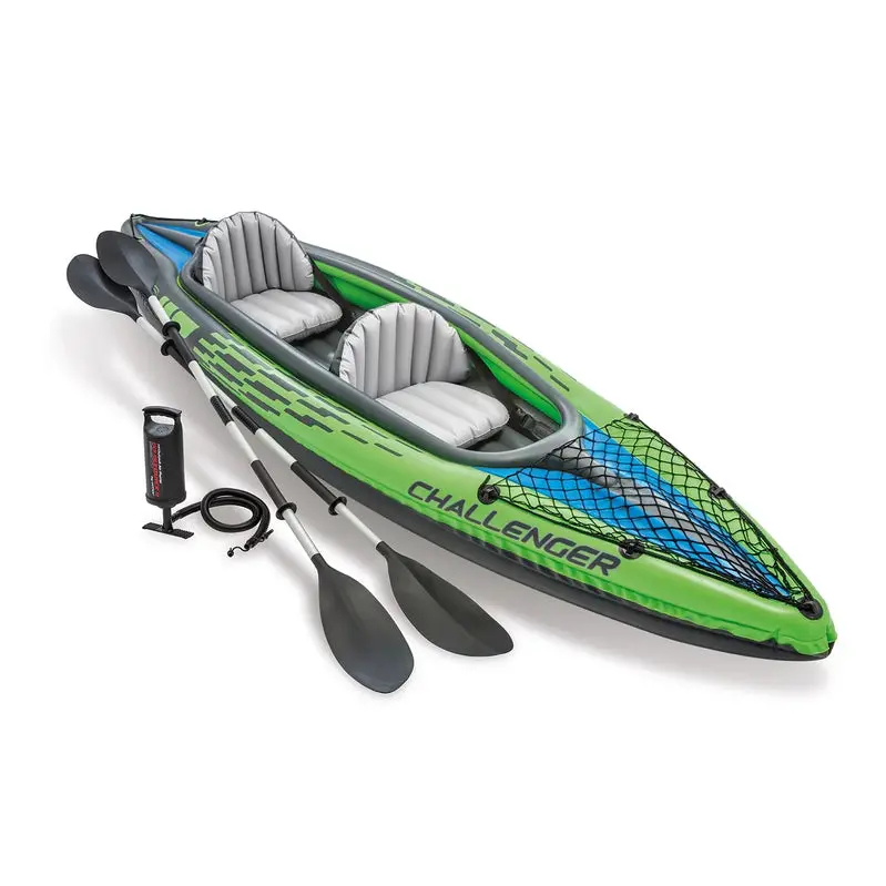 Intex Challenger K2 Inflatable 2-Person Recreational Kayak With Paddles And Hand Pump – 68306EP