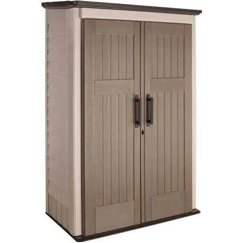 Rubbermaid Garden Shed, 52 Cu. Ft., Weatherproof Lockable Doors – Model 2025