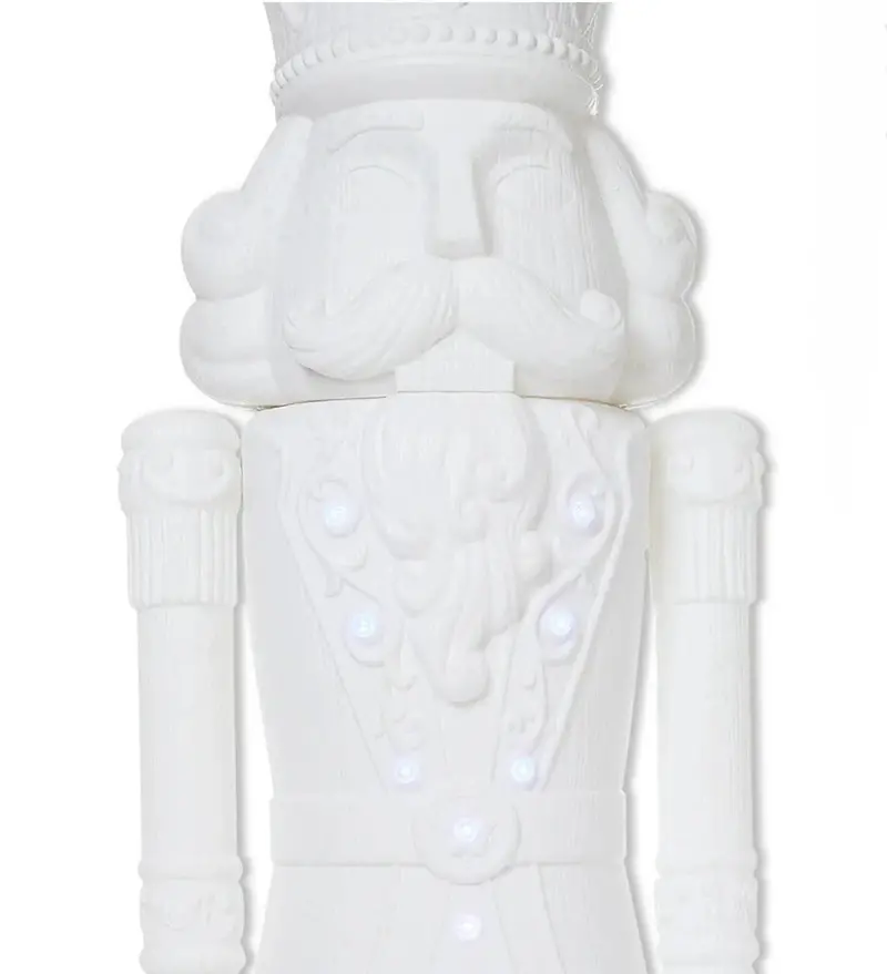 Holiday Time Lighted Musical Nutcracker Statue 75 inch / 6 Foot White – 2025