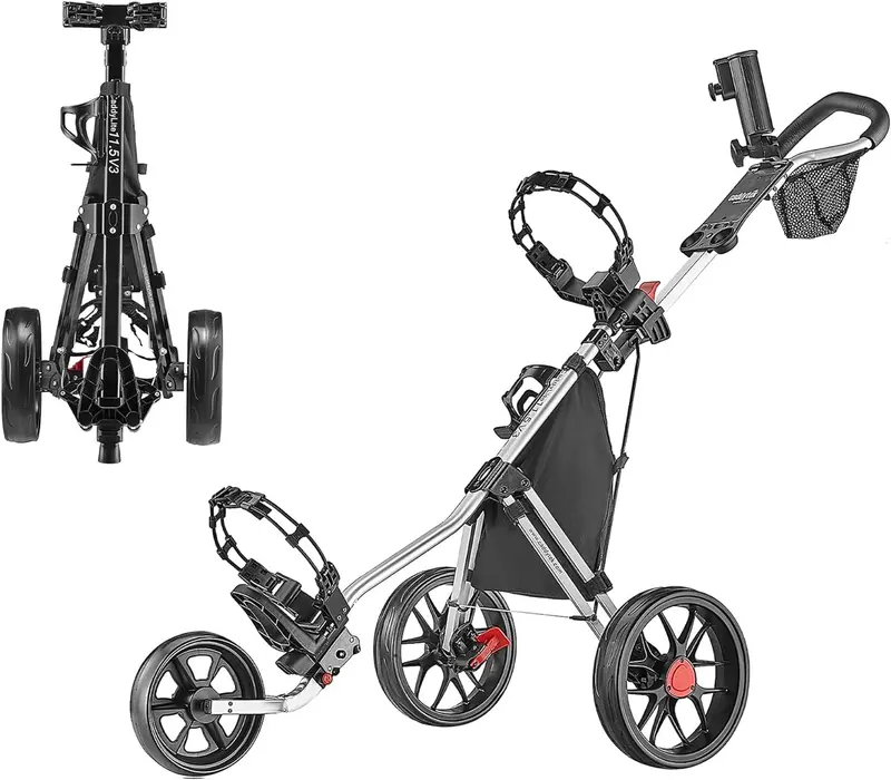 Caddytek CaddyLite 11.5 V3 3-Wheel Golf Push Cart – SuperLite Deluxe