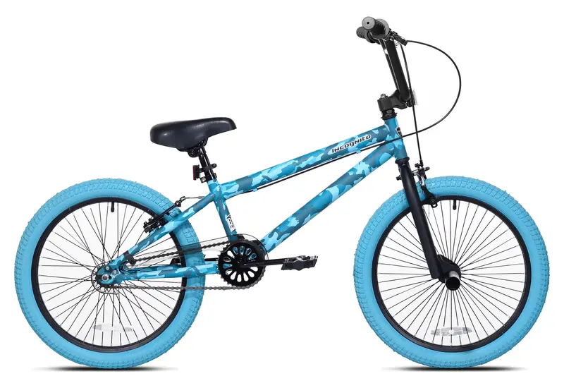 Kent Girls’ BMX Bike, 20 inch, Turquoise Camouflage, Steel Frame, Ages 8-12 – Incognito