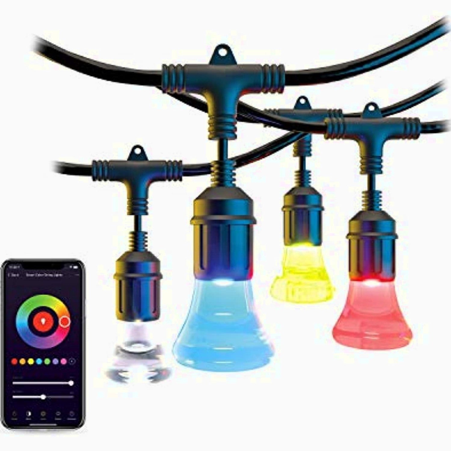 Atomi Smart WiFi Color String Lights, 24ft Waterproof LED – Alexa/Google Compatible