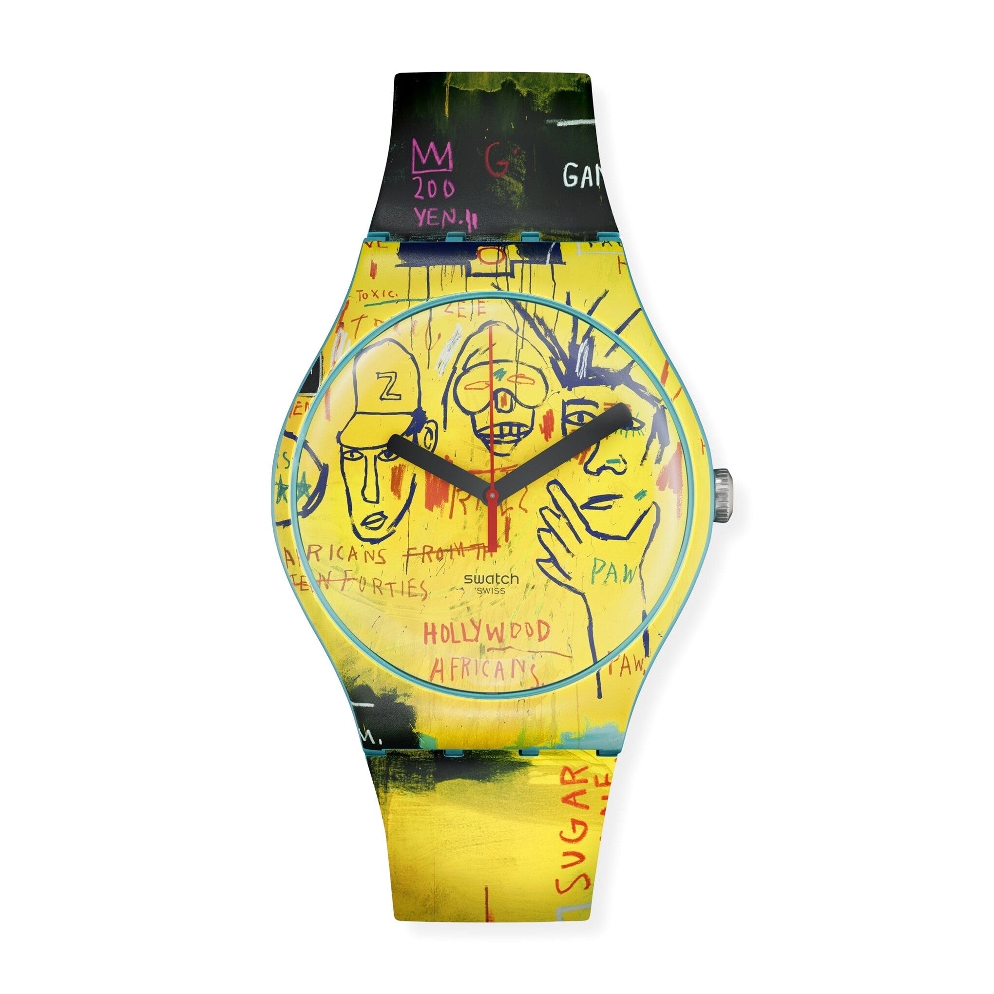 Swatch X Basquiat Yellow Watch – Hollywood Africans (1983), 40mm Case