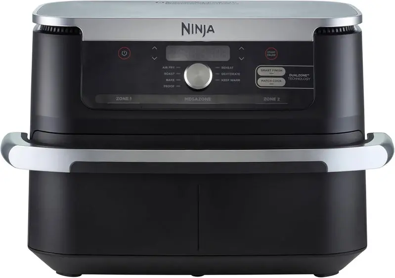 Ninja FlexDrawer Dual-Zone Air Fryer, 10.4L, 7 Cooking Functions, Non-Stick Interior, Black