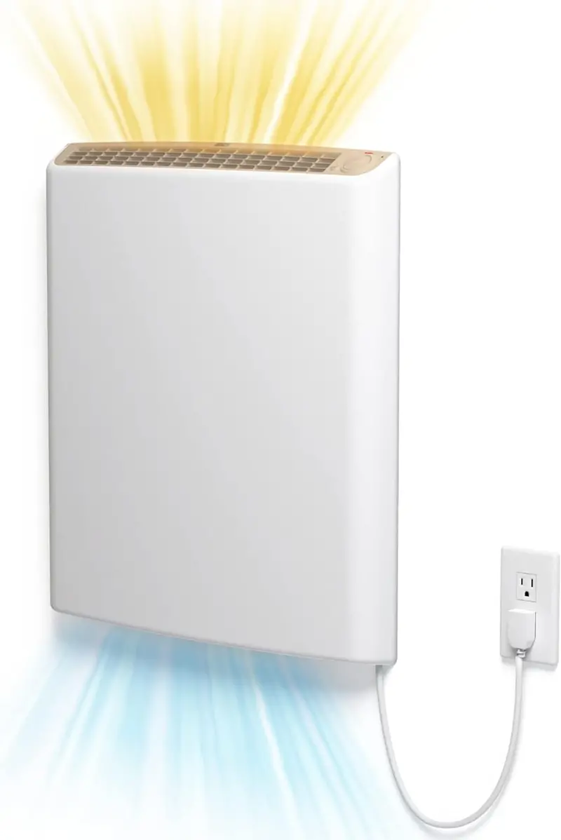 Envi Plug-In Electric Panel Wall Heater, Luxury White, 500 Watts, 2.25in D x 19.25in W x 22.28in H – LE5012P