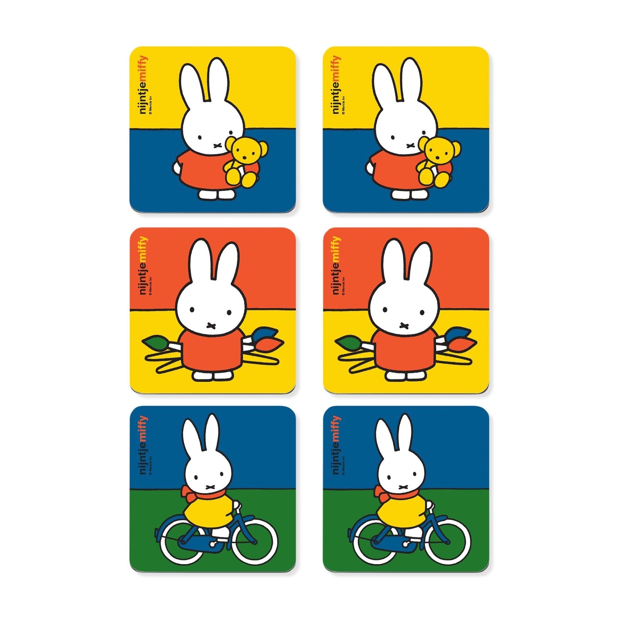 Miffy Square Coasters, Set Of 6 – Dick Bruna