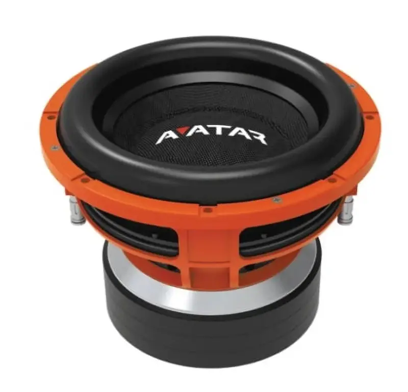 Avatar Tsunami 12 Inch Subwoofer, 6000W Peak, 1-Ohm, Orange, 4 Inch Voice Coil, Paper Cone – STU-1246-D1