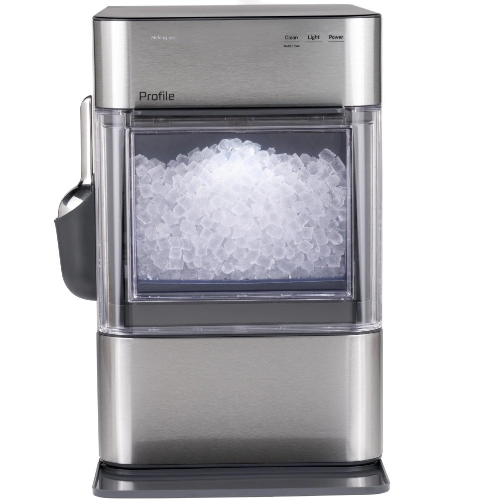 GE Profile Opal 2.0 Ultra Nugget Ice Maker With Scale Inhibiting Filter, Scoop, 38 lbs In 24 Hours, WiFi – Stainless Steel