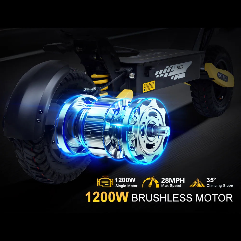 Off Road Electric Scooter For Adults, 1200W, 11 in Tires, 330 lb Load – GT06