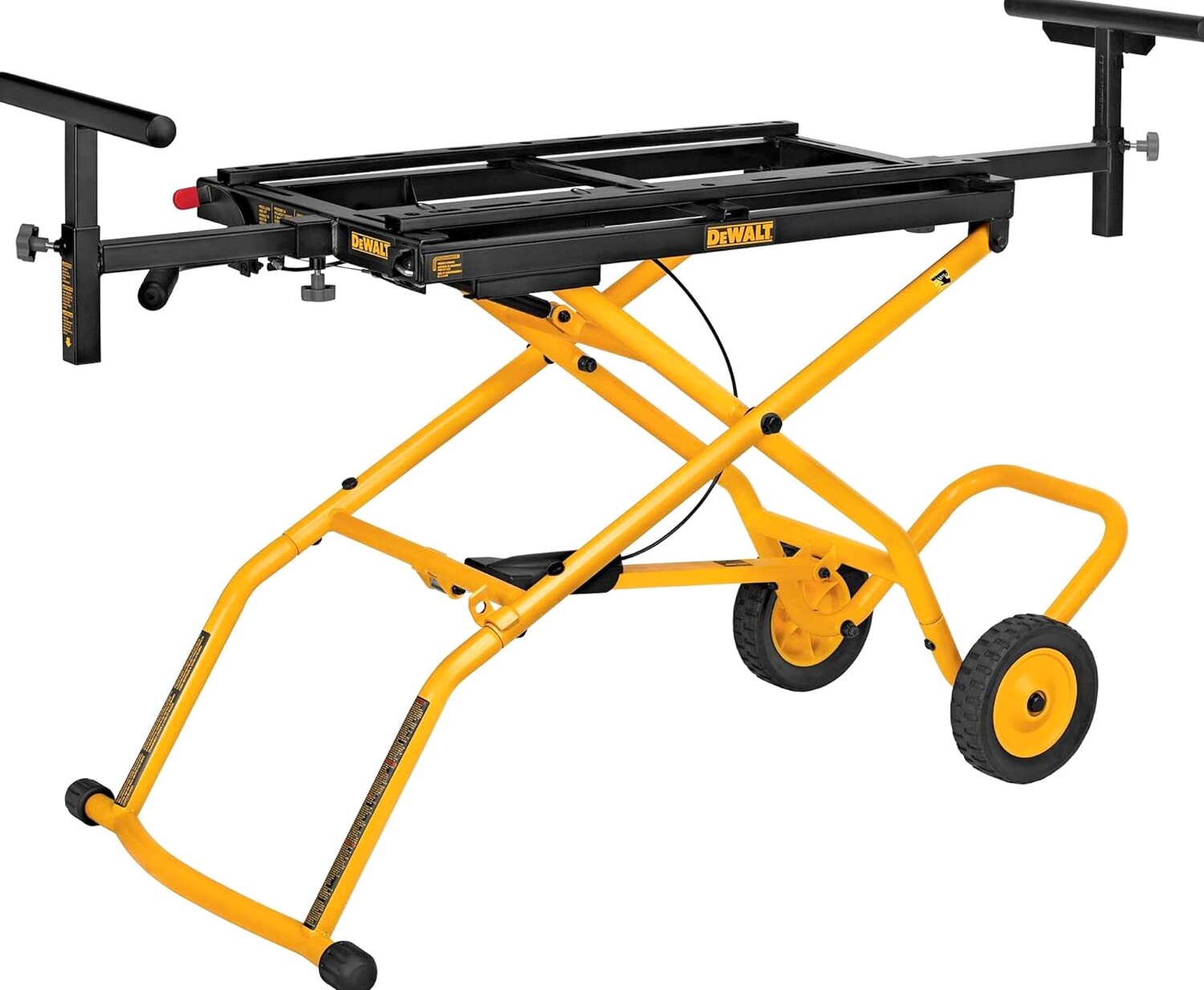 DEWALT Rolling Miter Saw Stand With Wheels, Yellow – DWX726