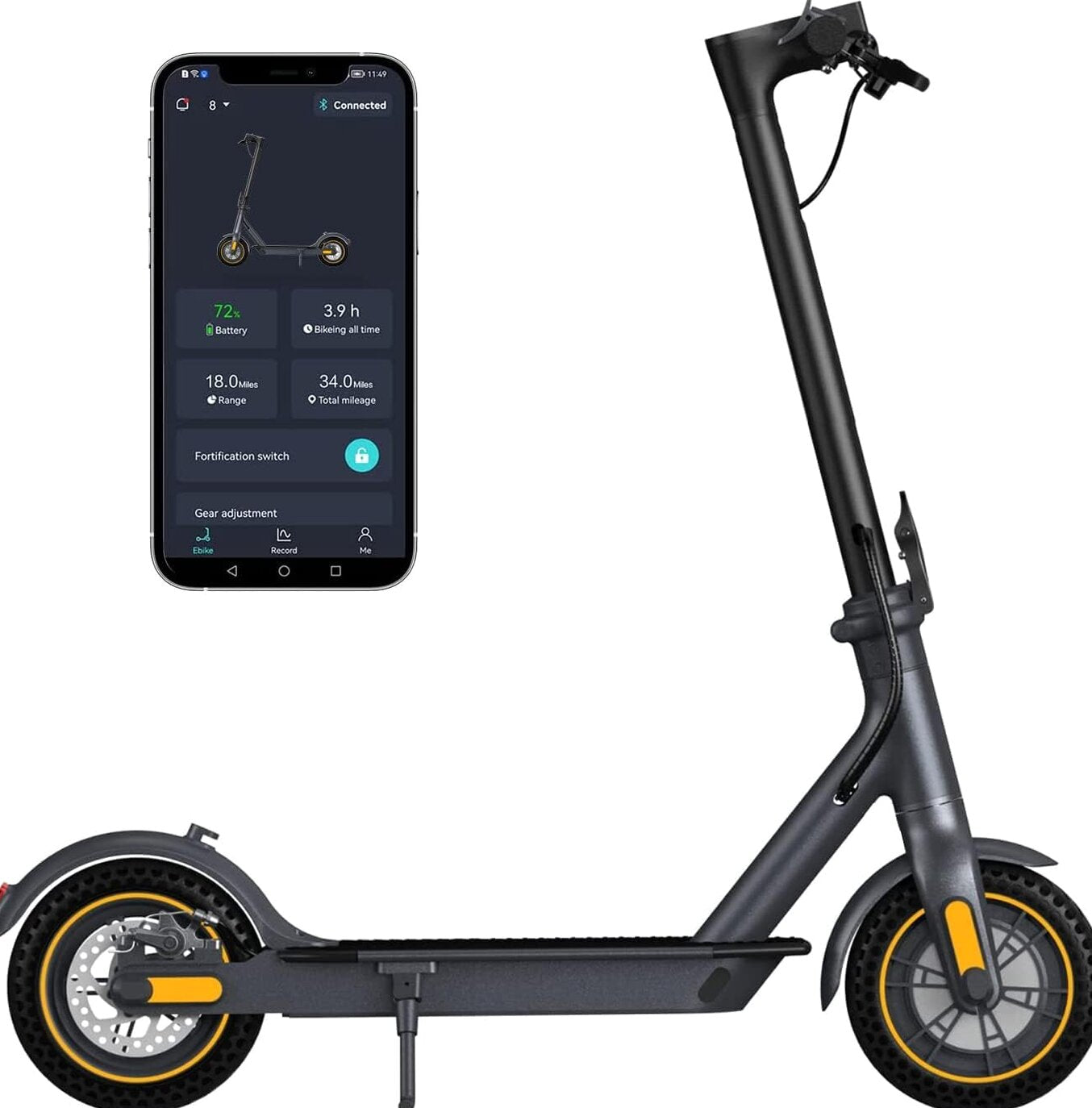 Electric Scooter – 500W Motor, 10in Solid Tires, Up To 18 Miles, 19 MPH