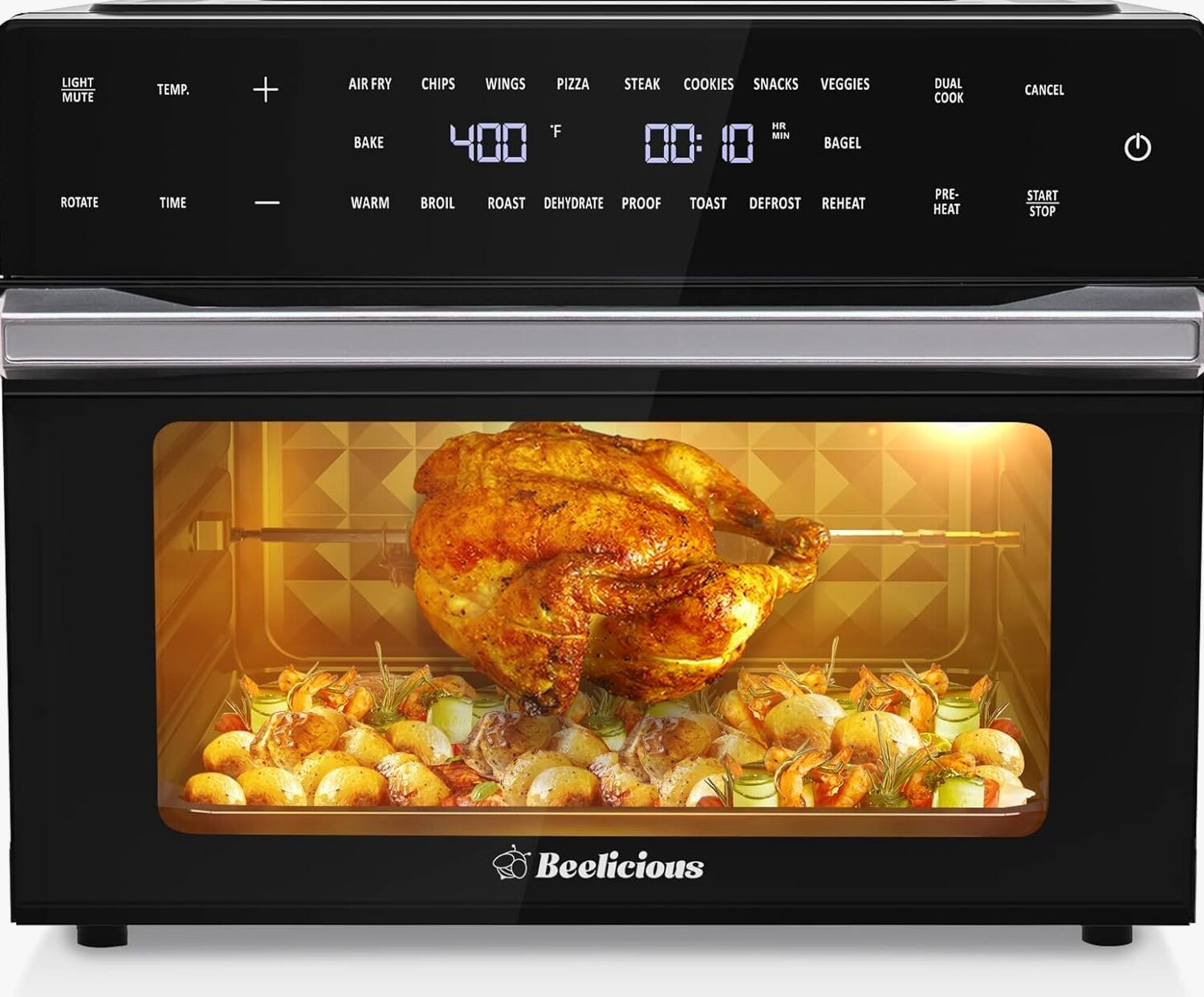 Beelicious Air Fryer Oven Combo, 32QT, 19-in-1, Black – BAF-802