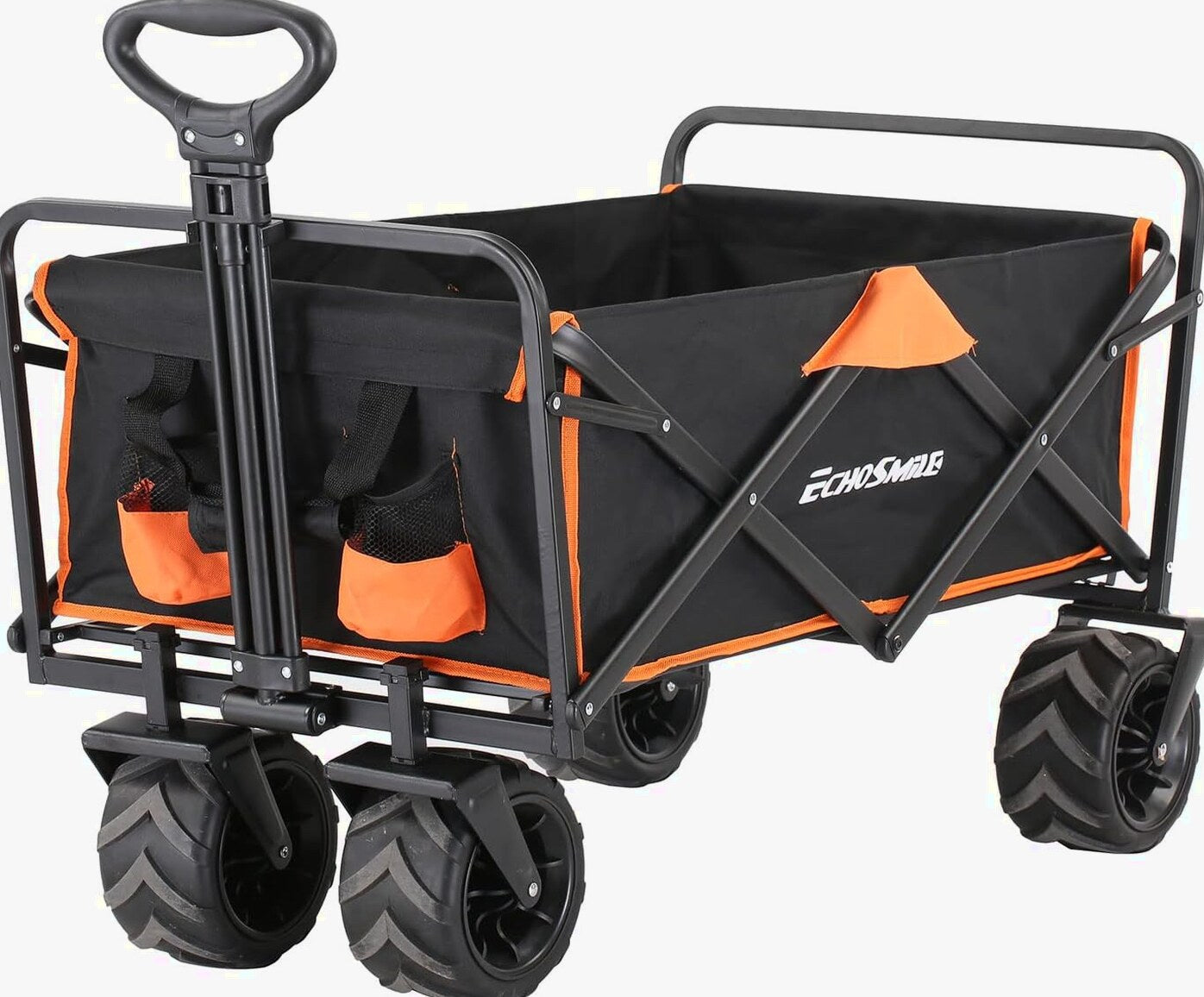 EchoSmile Foldable Utility Wagon, 350 lb Capacity – Large Wheels