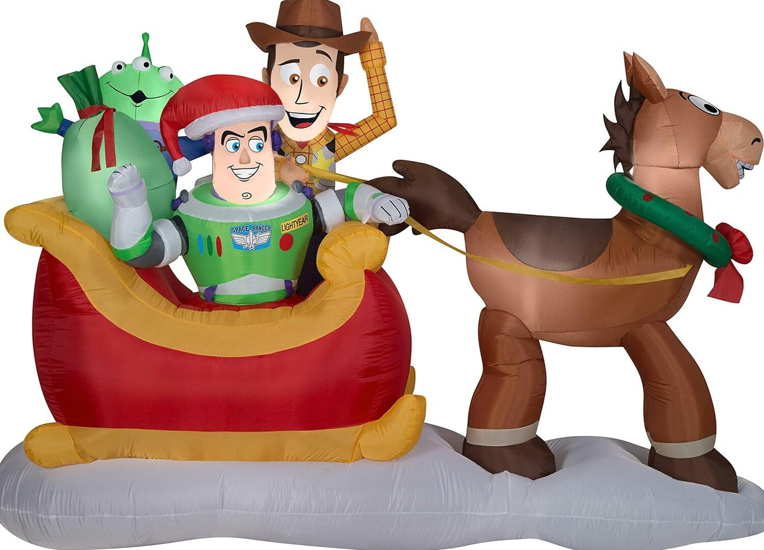Gemmy Disney Toy Story Inflatable Sleigh Scene, Multi, 96 x 32 x 13 Inches – 9016718
