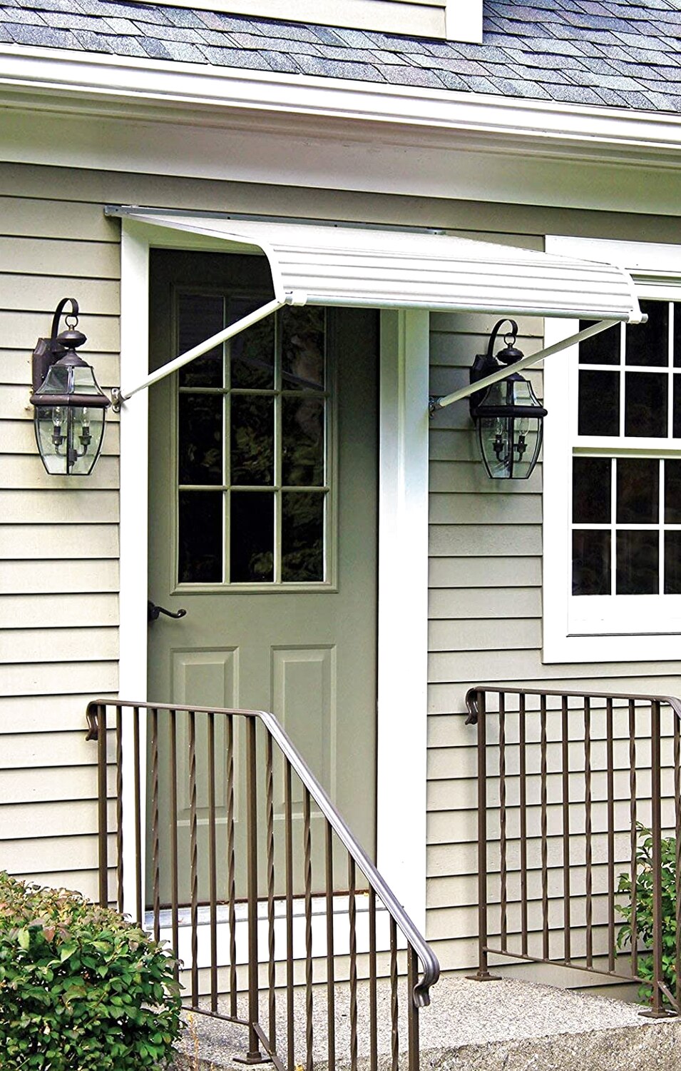NuImage Awnings Aluminum Door Canopy 60 Inches Wide White – 60425