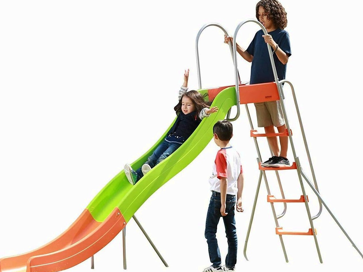 SLIDEWHIZZER Kids Climber Slide 125in x 60in x 61in Orange Green – Kids Slide