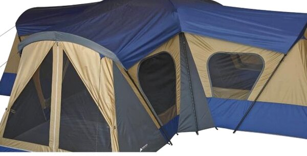 Ozark Trail 14 Person Cabin Tent, Blue And Yellow – Base Camp