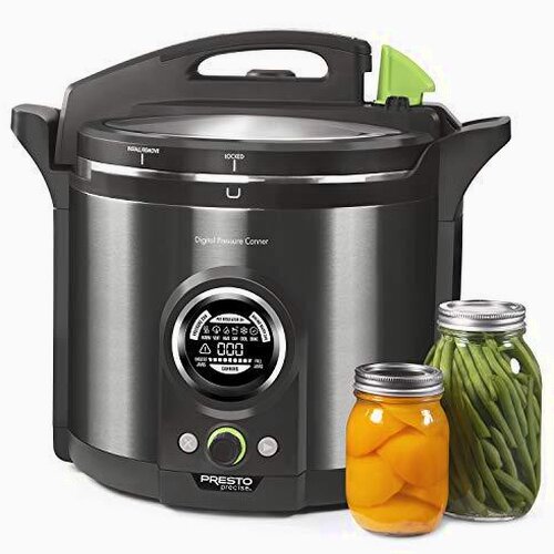 Presto 12 Qt Digital Pressure Canner, Black Stainless – 02144