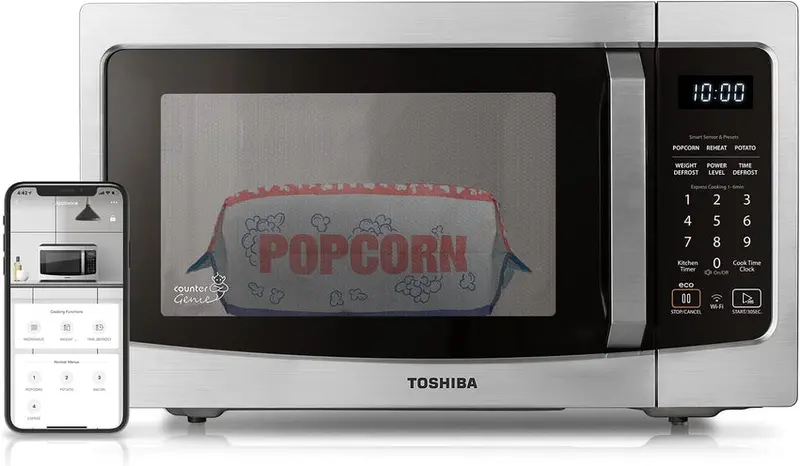 TOSHIBA 1.5 Cubic Feet 4-in-1 Countertop Microwave Oven, Silver – ML-EC42P(SS)