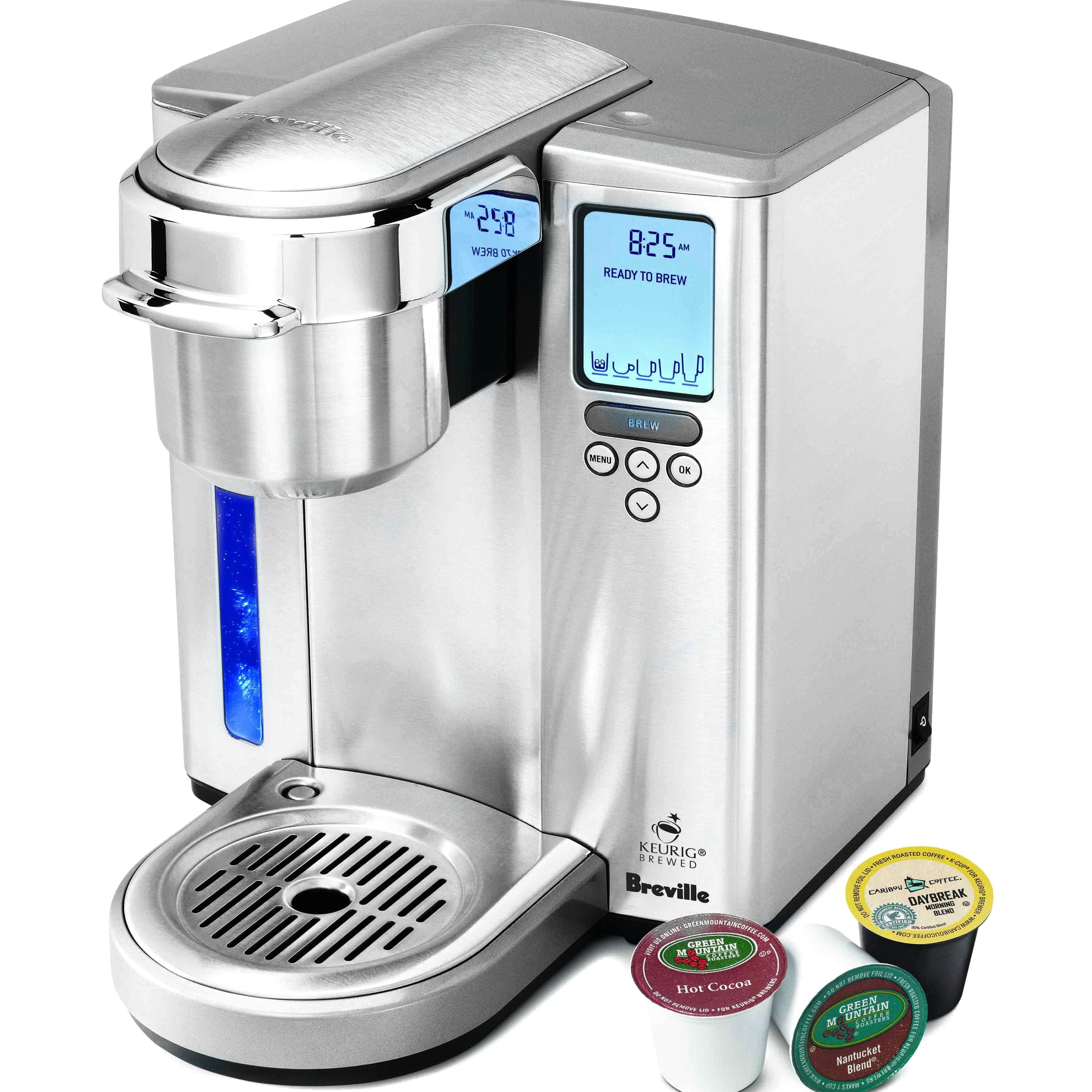 Breville Single-Cup Coffee Brewer With 64 oz Reservoir, Stainless Steel, 5 Brew Sizes – BKC700XL