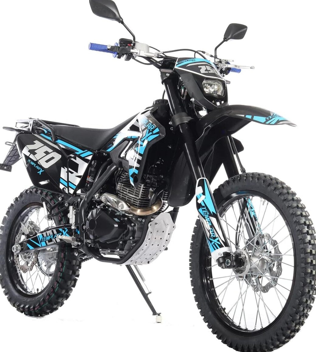 X-PRO Templar X 250cc Dirt Bike With Zongshen Engine, 6-Speed, 21″/18″ Alloy Wheels, 9L Tank – Templar X 250