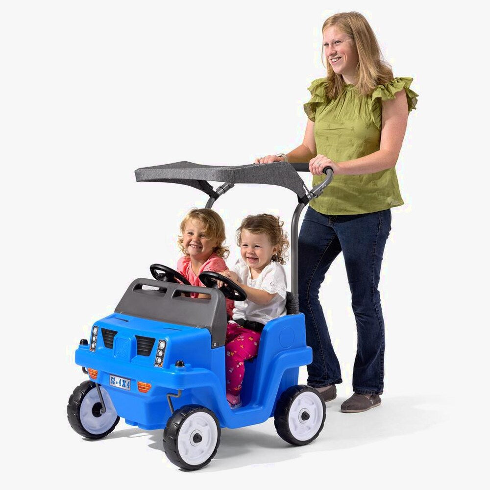 Step2 Side-By-Side Push Around SUV Two-Seater Push Car, Blue – 483399