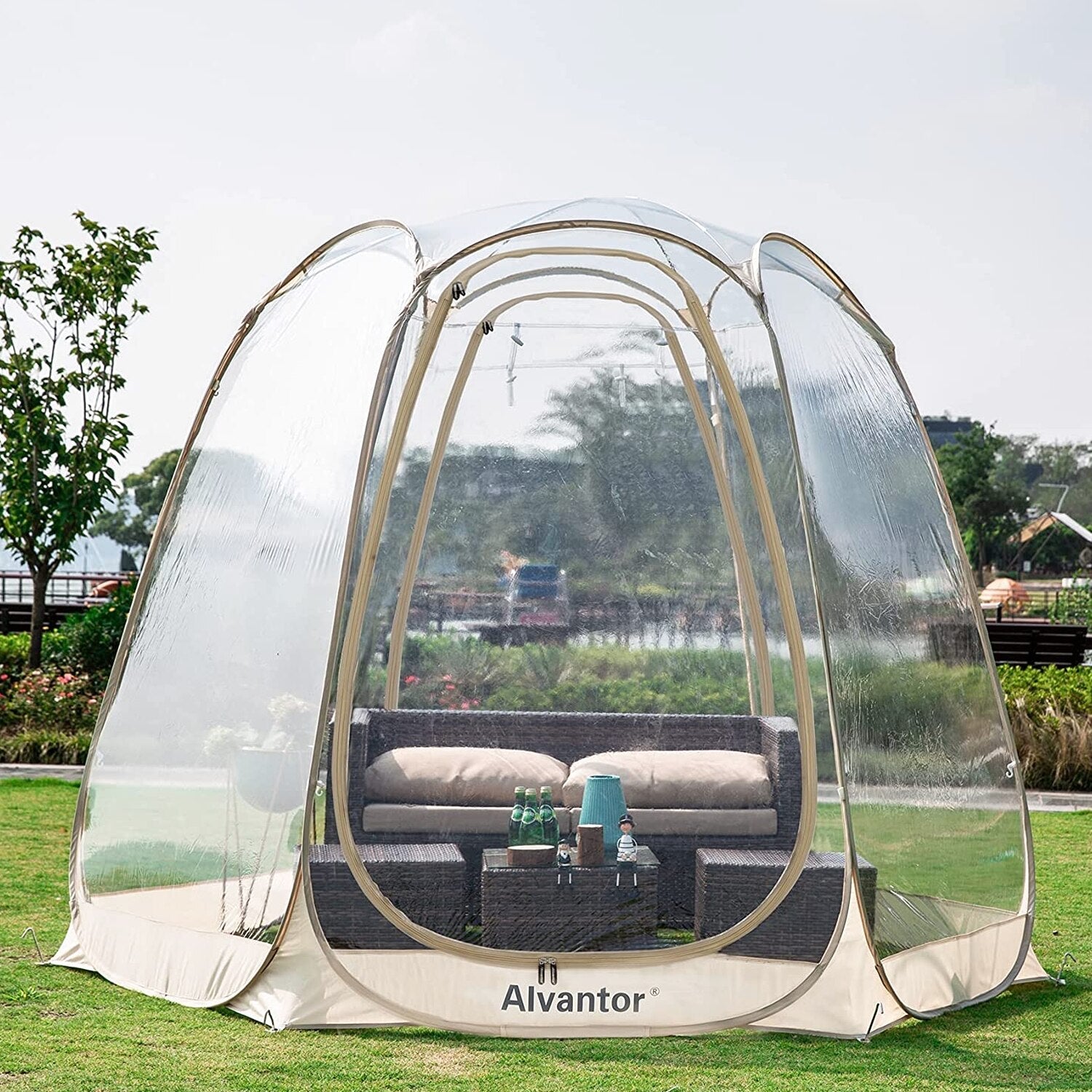 Alvantor Bubble Tent Pop Up Gazebo 8-10 Person 3.6×3.6×2.4H m