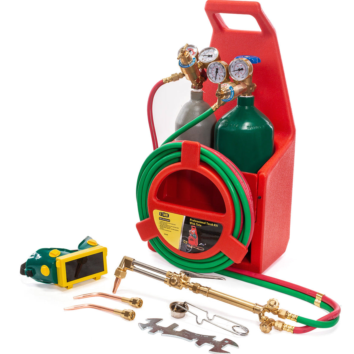 XtremepowerUS Victor Type Oxygen Acetylene Welding & Cutting Torch Set, 20cu. ft Oxygen And 10cu. ft Acetylene Cylinders – 55146