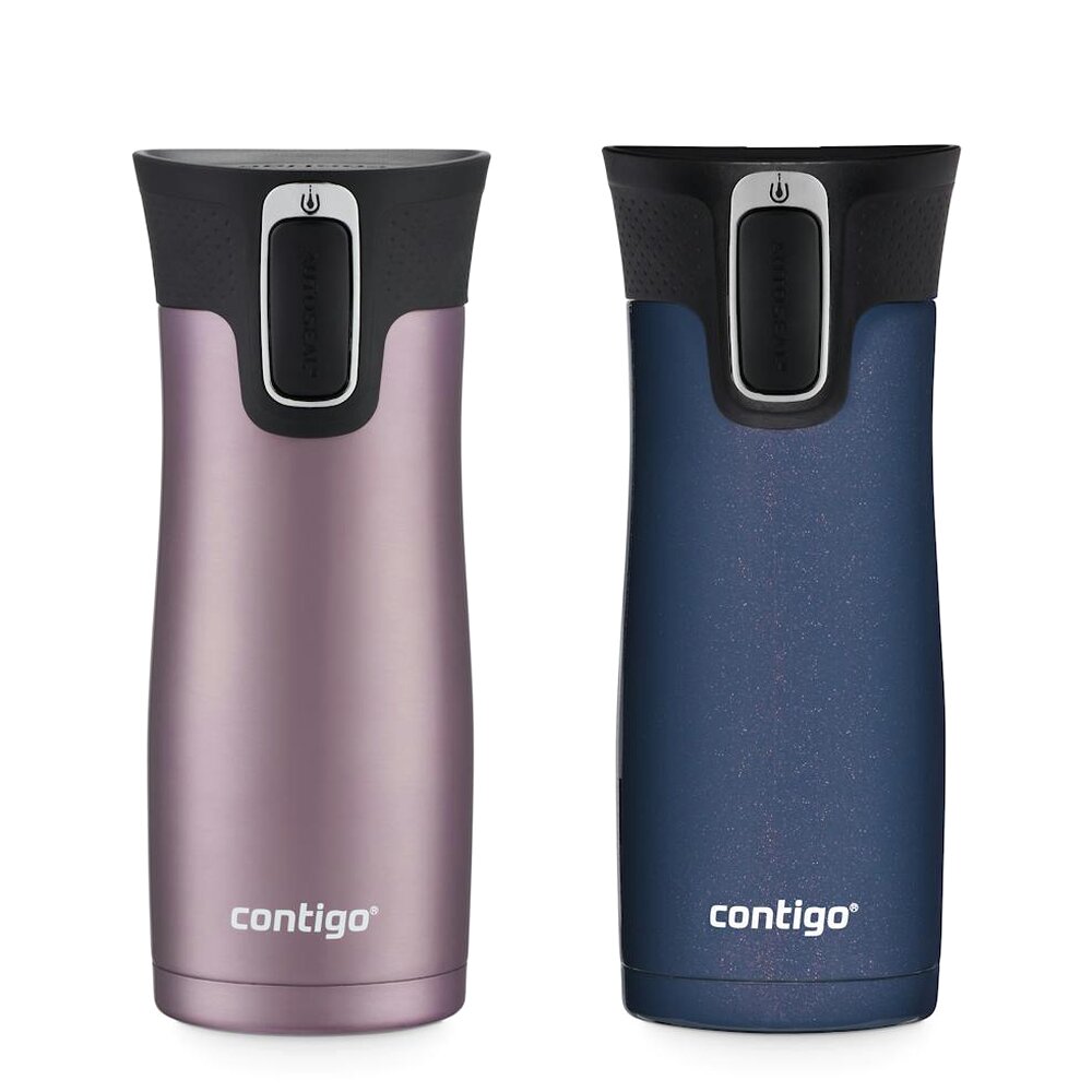 Contigo West Loop Stainless Steel Travel Mug With AUTOSEAL Lid, 16 oz – Vervain & Midnight Berry