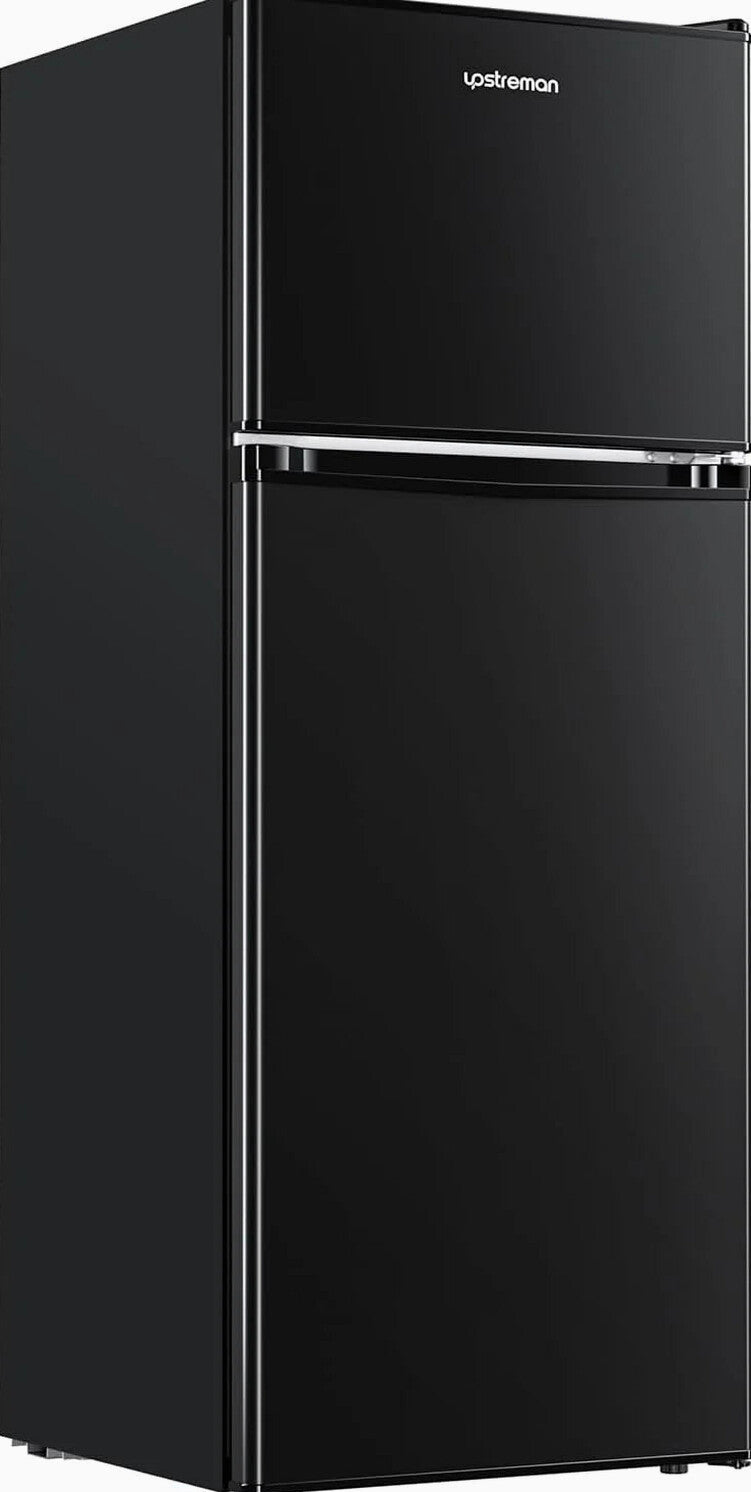 Upstreman 4.0 Cu.Ft Double Door Mini Fridge With Freezer, Black – BR401