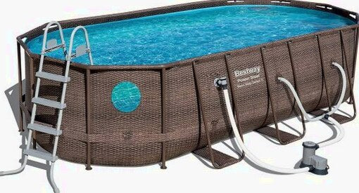 Bestway Power Steel 18 ft x 9 ft x 48 in Above Ground Pool Set – 1500-Gallon Filter Pump