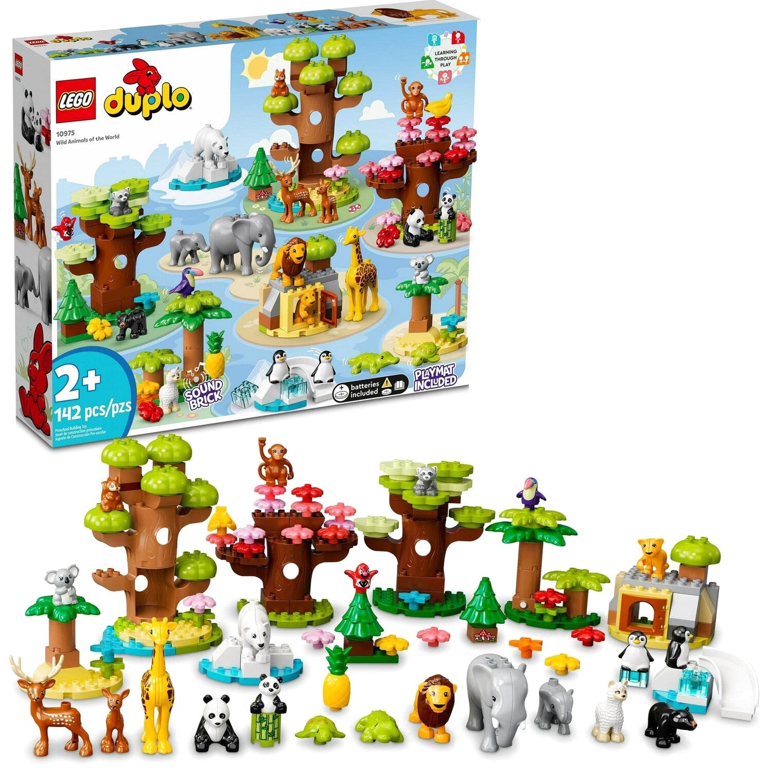 LEGO DUPLO Wild Animals Of The World Building Toy Set, 142 Pieces – 10975