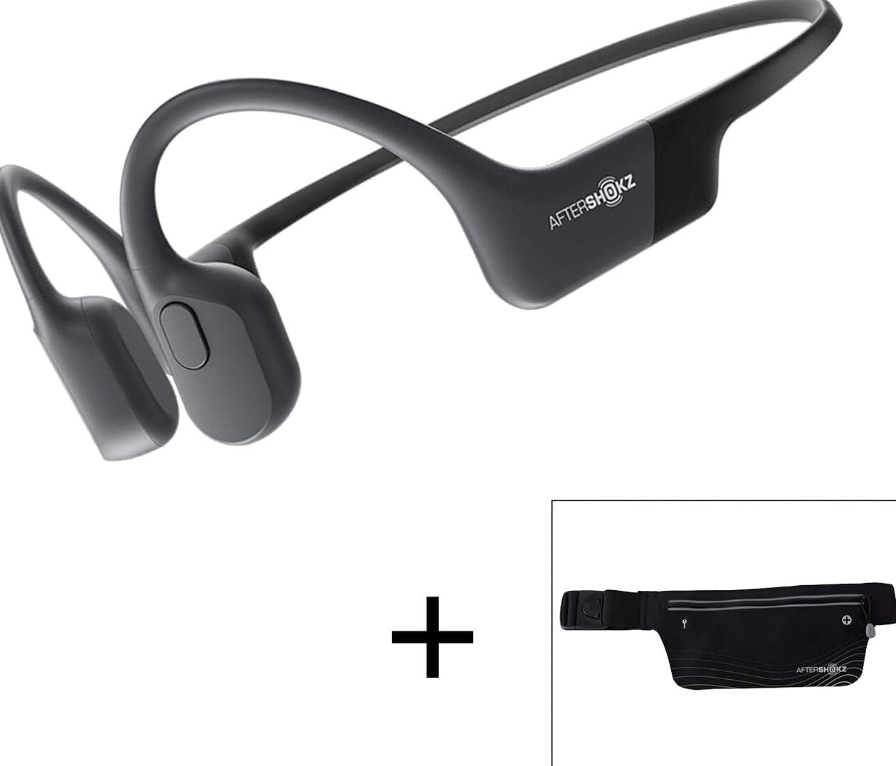 AfterShokz Aeropex Open-Ear Wireless Bone Conduction Headphones With Sport Belt – Cosmic Black 2.3