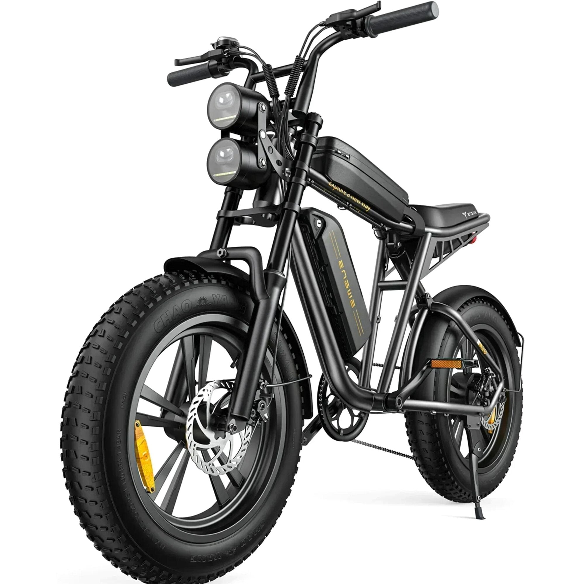 ENGWE Adult Electric Bike, Retro Style, 1000W, 28 Mph, 94 Miles, 20 x 4.0 Inch Fat Tires, Full Suspension – M20